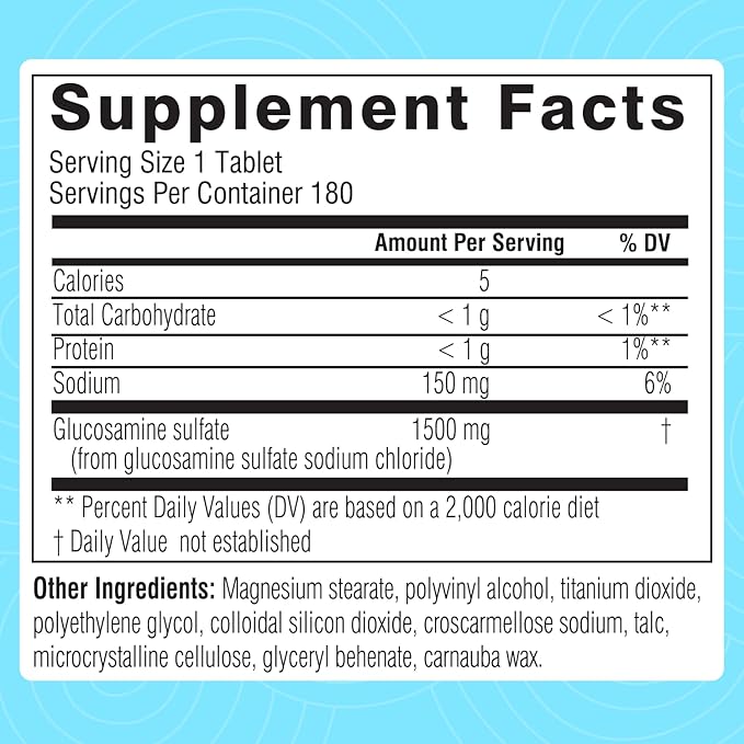 Swisse Glucosamine Sulfate Joint Support Supplement, 1500mg | 180 Tablets