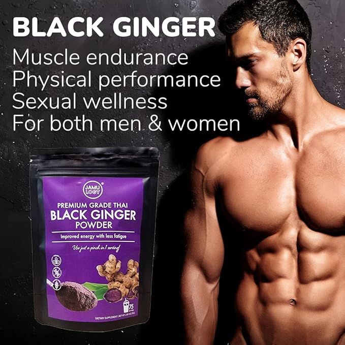 Thai Black Ginger Powder Herbal Supplement, 2.65 Ounce