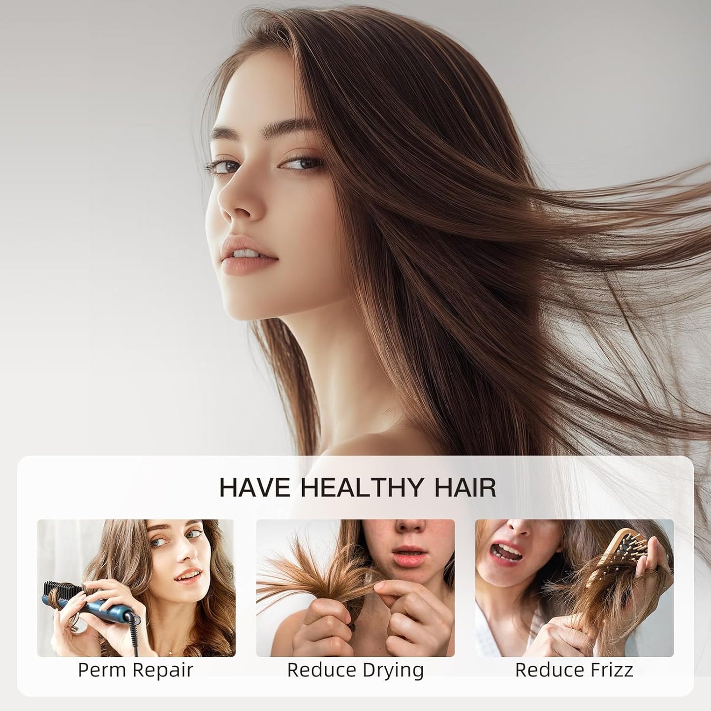 Hair Oil Spray for Dry Frizzy Hair - Hair Shine Spray Gloss with Natural Jojoba and Olive Oil, Leave-in Hair Conditioning, Smooth Damaged Ends, Volume, Hydrating