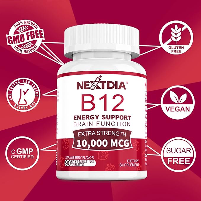 Vitamin B12 Sublingual, B12 Vitamins 10,000 B12 Support 180 Fast