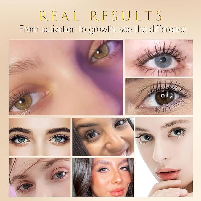 Natural Eyelash Growth Serum with 15 Plant Extracts, Lash Enhancement Formula