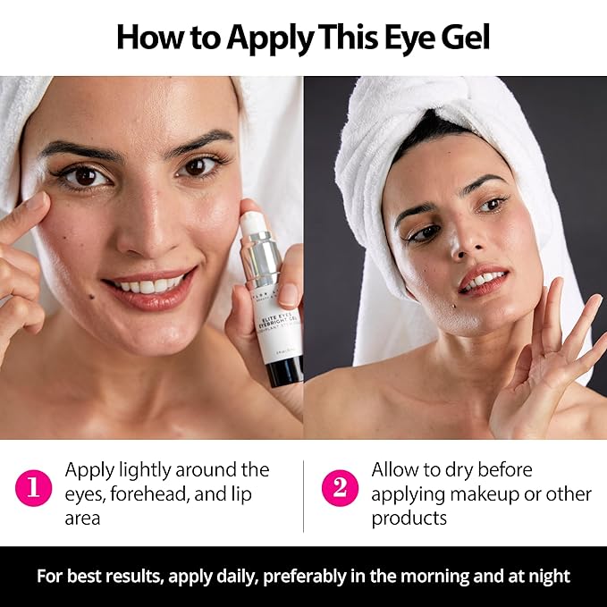 Eye Firming Serum Advanced Formula with Stem Cells Aloe Peptide - Anti Aging Reduce Wrinkles Fine Lines Dark Circles Undereye Puffy Bag Remover 0.5 oz