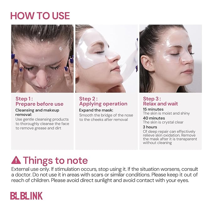 4 Pack Moisturizing Collagen Firming Hydrogel Mask 34gx20ea, Overnight Repair for Dry Skin, Collagen Face Masks, Firming & Anti-Aging, Hydrating Face Masks,Skincare