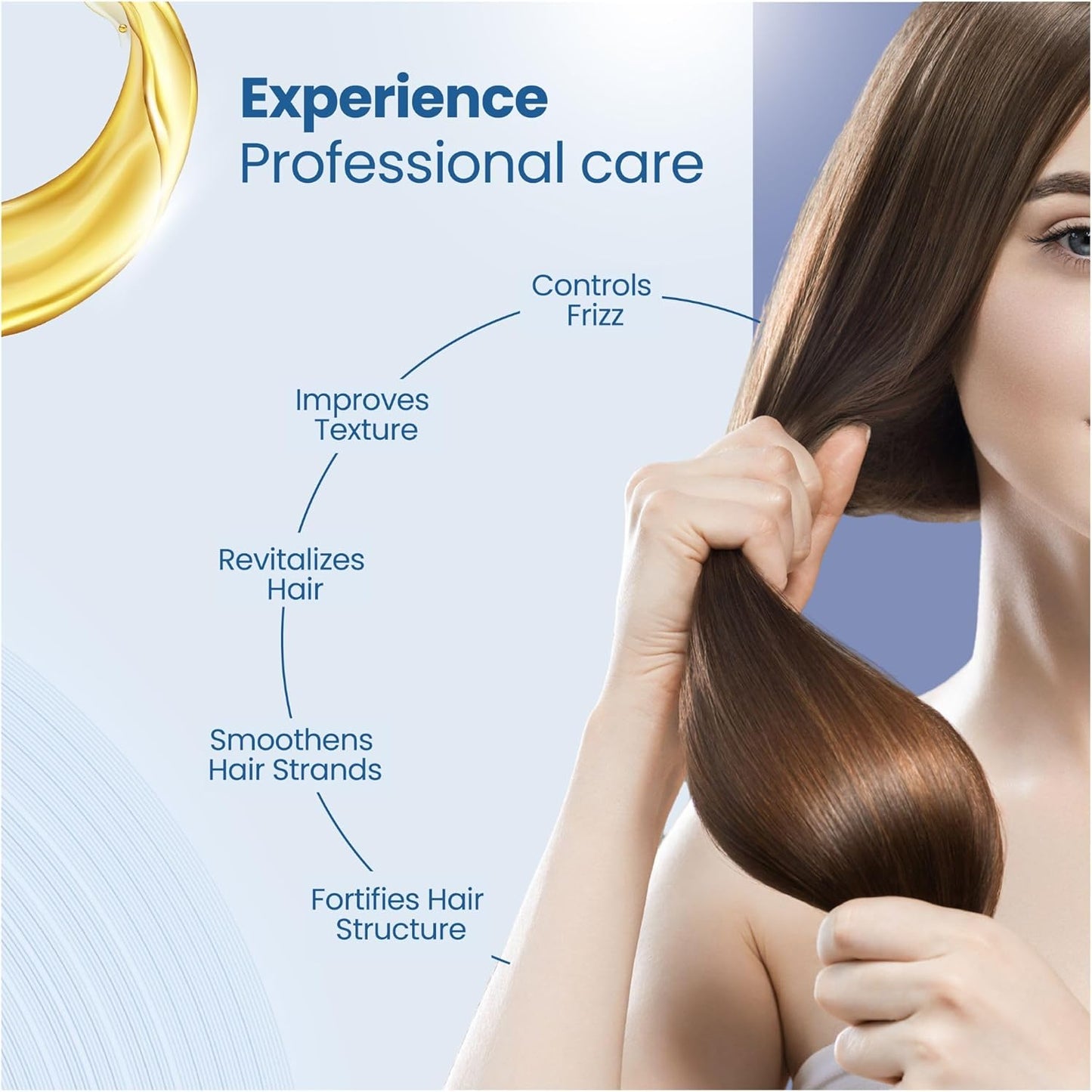 Yuthika Professional Ultracare Advanced Hair Repair Oil For Dry Damaged Hair With Meadowfoam Seeds |Hair Oil for Frizzy Hair| Promote Hydration for Thick & Strong Hair for Women & Men - 3.3 FL Oz