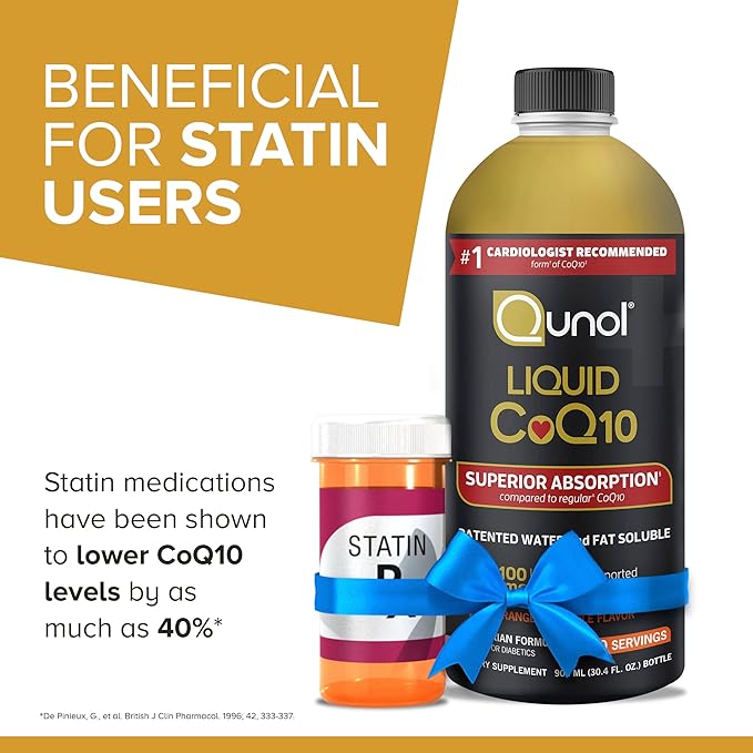 Qunol CoQ10 Liquid Supplement 100mg, Superior Absorption, Natural Form of Coenzyme Q10, Antioxidant for Heart Health, Orange Pineapple Flavored, 90 Servings, 30.4 oz Bottle