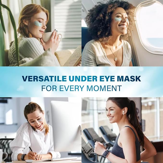 Under Eye Patches for Puffy Eyes: 60 Count Retinol Collagen Eye Gels Pads - Eye Skin Treatment Mask for Dark Circles, Wrinkles Puffy & Bags - Anti-Aging & Rejuvenating Eye Masks Women, Men (Blue)