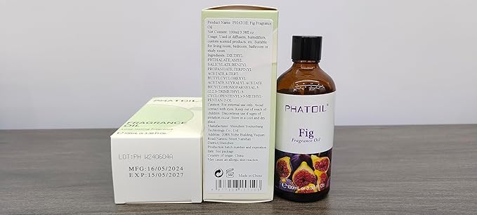 3.38FL.OZ Fig Fragrance Oils for Aromatherapy, Essential Oils for Diffusers for Home, Perfect for Diffuser, Yoga, Skin Care, DIY Candle and Soap Making - 100ml