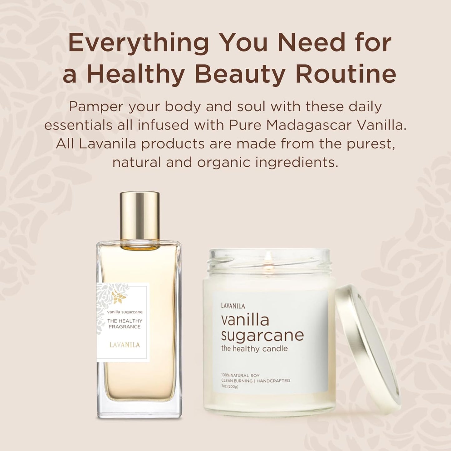 Lavanila Vanilla Sugarcane Perfume for Women, 1.7 Fl Oz - Clean and Natural Eau de Parfum Made In USA