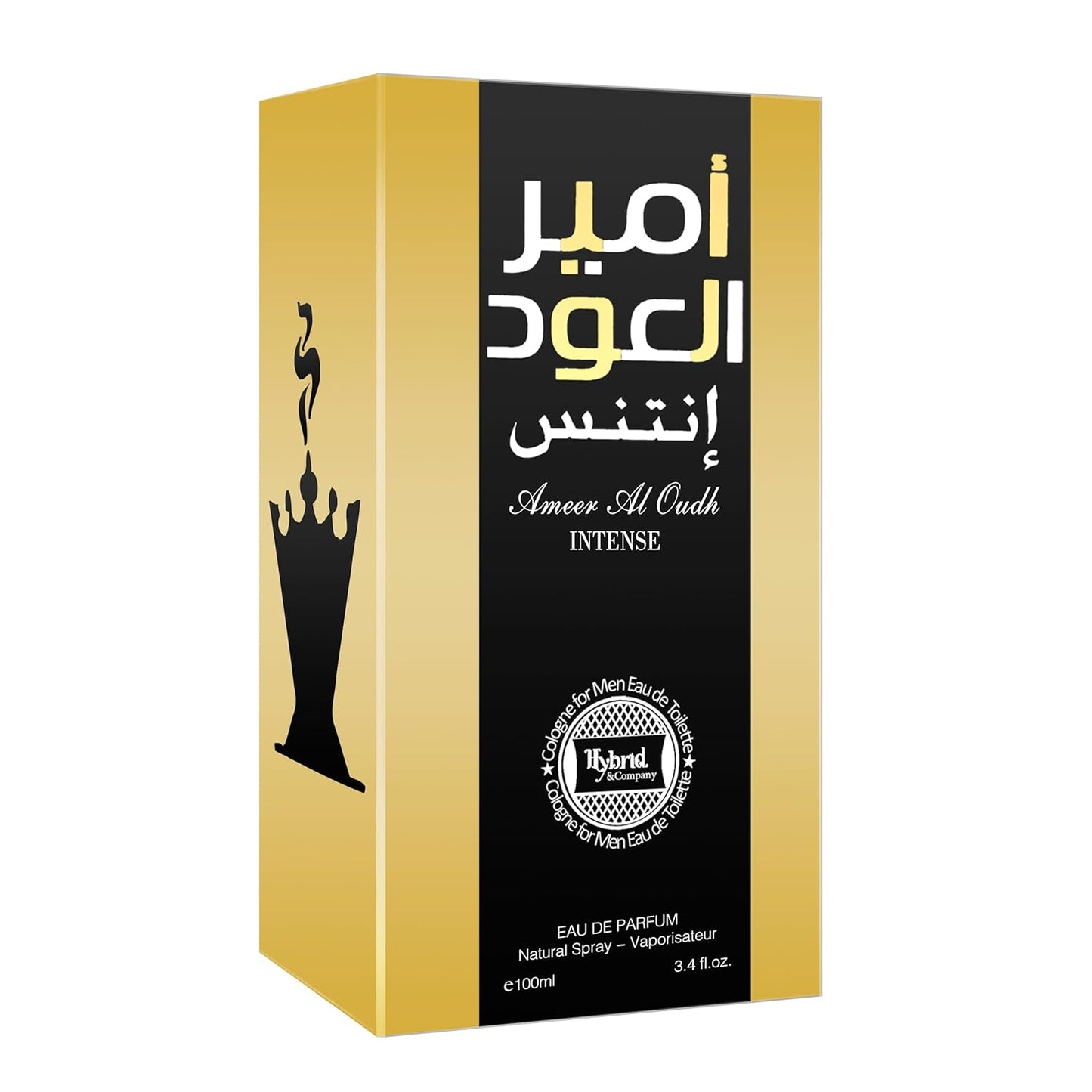 Hybrid & Company Ameer Al Oud Intense For Men Eau De Parfum Vaporisateur Natural Spray 3.4 Fl Oz
