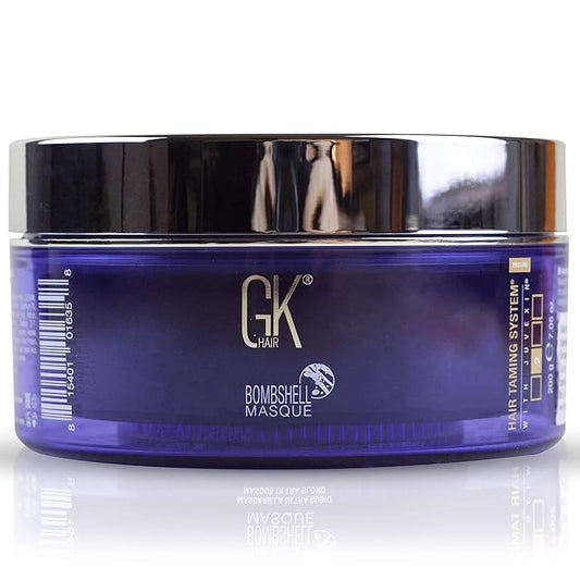GK HAIR Global Keratin Ultra Blonde Bombshell Masque (7.05 Fl Oz/200 g) Semi-Permanent Long Lasting Hair Toning Color Pigments Moisturizing Styling and Coloring Mask for All Hair Types