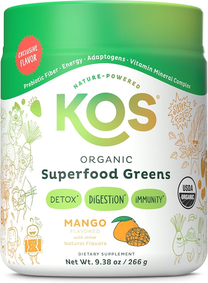 KOS Organic Superfood Greens Powder 28 Servings