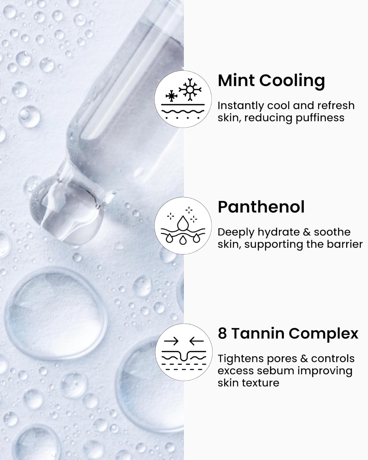 Ice Roll Serum - Cooling Serum with Face Massager Roller for Under Eye Bags, Puffiness, Dark Circles, Hydrating & Pore Minimizing with Panthenol, Tannin - Korean Skin Care, 1.69 Fl Oz (50ml)