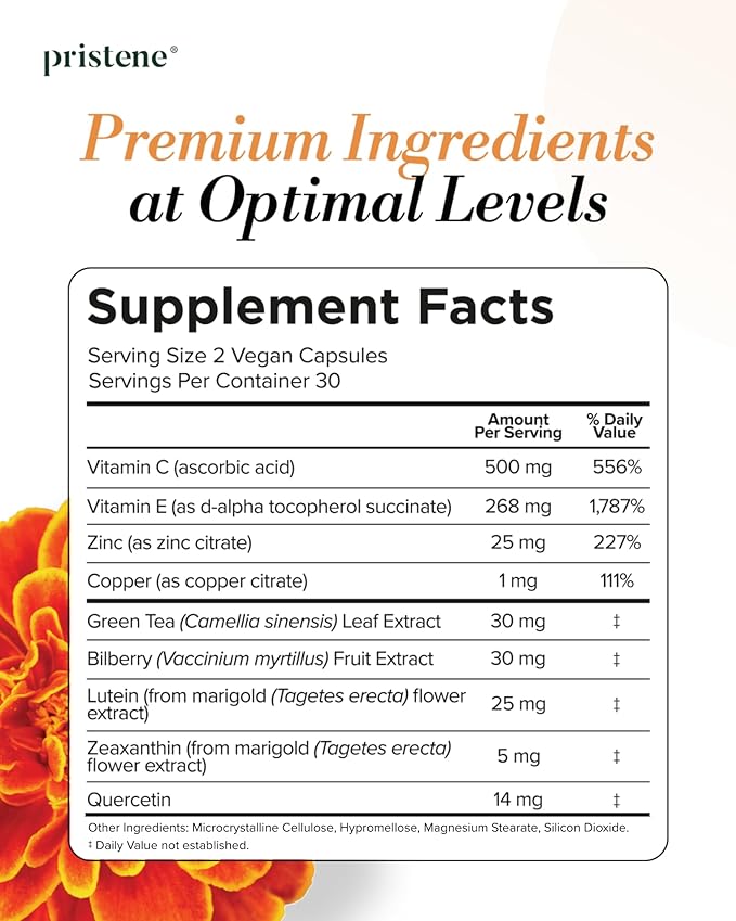 Macutene Protect Eye Vitamins for Macular Support Areds 2 with Lutein and Zeaxanthin Supplements (25mg/5mg) – Doctor Formulated Bilberry Supplement for Eyes, NSF Certified, Vegan (60 Capsules)