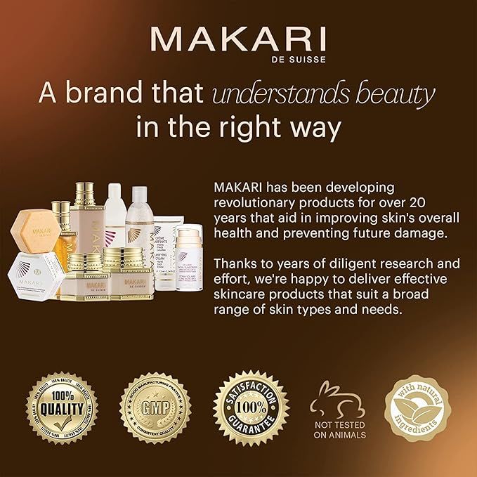 MAKARI Night & Day Radiance Face Cream Duo | 24-Hour Skincare for Dry, Normal & Maturing Skin | Fades Dark Marks, Scars & Blemishes | Vegan Formula with Anti-Aging Moisturizers | 3.35 oz & 1.85 oz