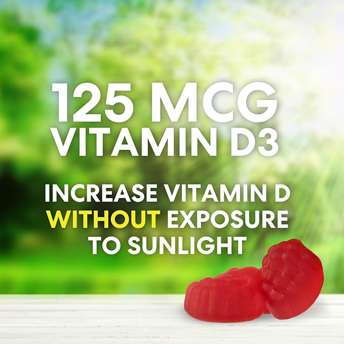Vitamin D3 Gummy Vitamins Extra Strength 5000 IU (125 mcg) 120 Gummies
