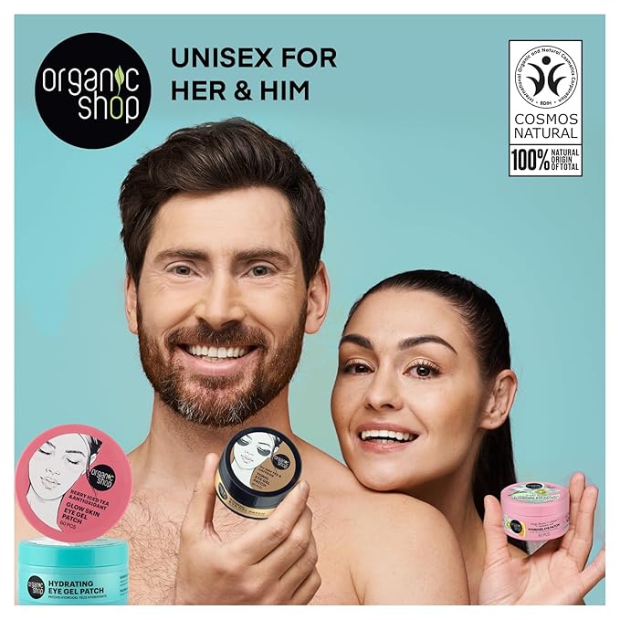 Hyaluronic Acid & Vitamin C Hydrogel Eye Patches for Dark Circles, Anti Puffiness, Deep Hydration, Fight Wrinkles & Fine Lines, Dark Spots, Texture Repair 100% Vegan & Organic. 60 Pcs