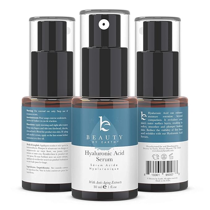 Face Serum - Hyaluronic Acid Serum for Face Anti Aging Serum with Hyaluronic Acid & Aloe Vera Hydrating Serum, Anti Wrinkle Serum for Face (2 Fl Oz)