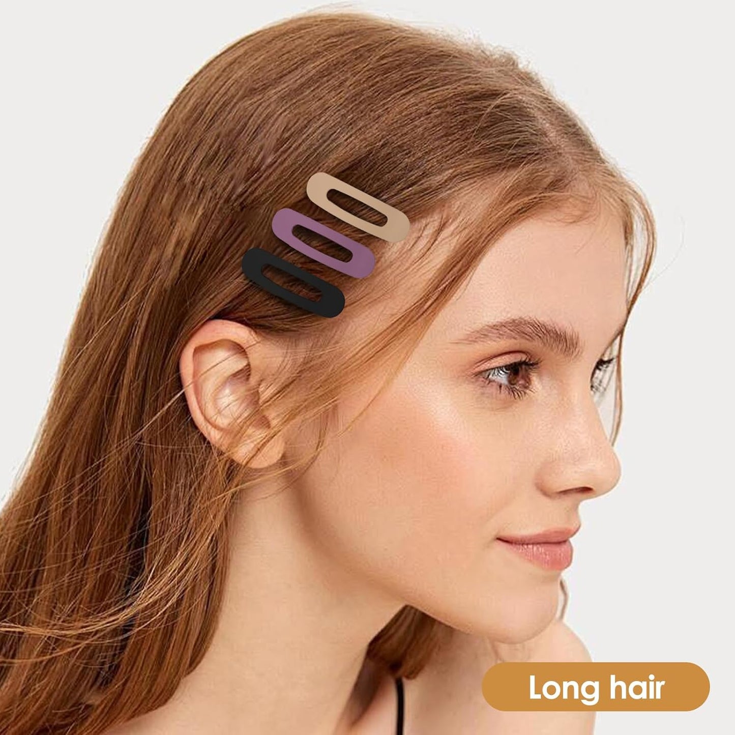 Small Flat Hair Clips for Women Lay Down Clips for Thin Hair Accessories 2.16 Inch 6pack