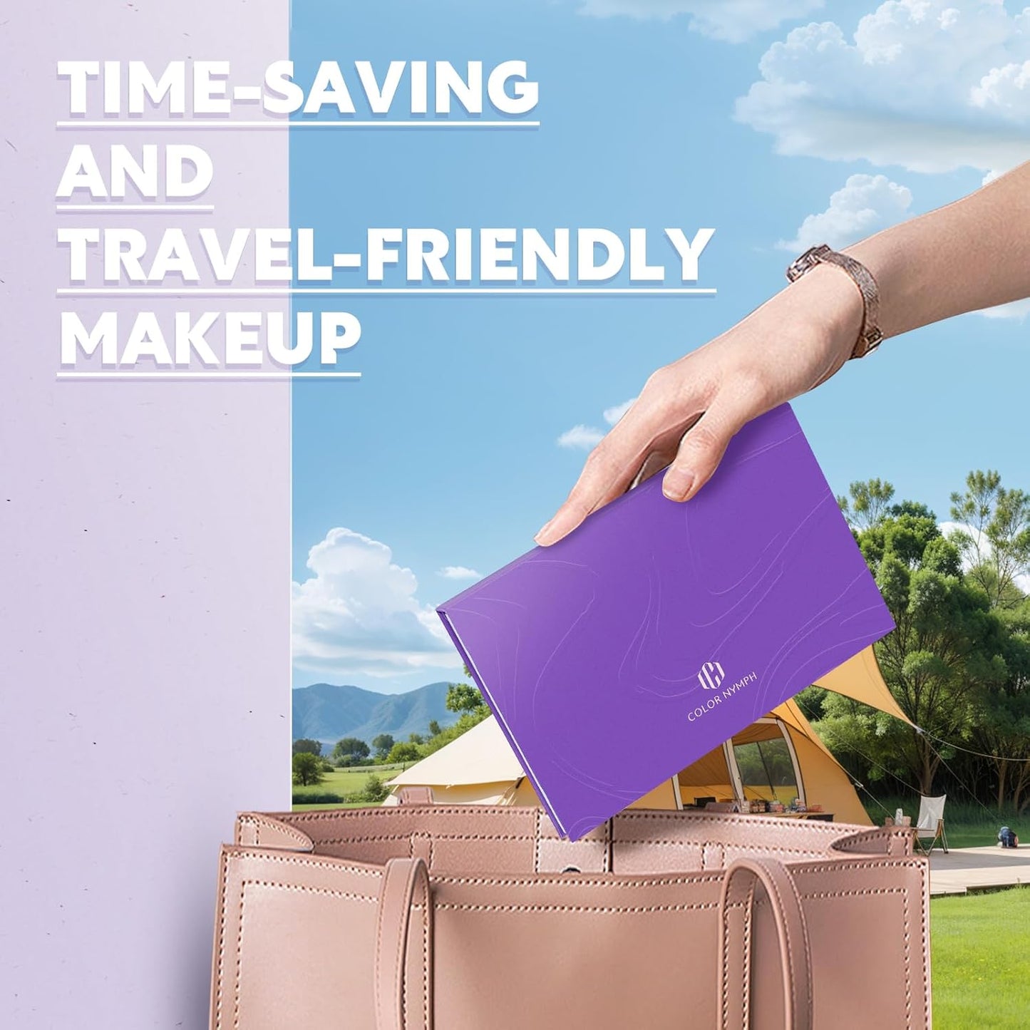 Color Nymph 9 Colors Contour Blush Highlighter Set | 9-in-1 Makeup Palette, Travel Make Up Kit, Blush & Bronzer & Highlighter Makeup, Multi-Use Concealer Face Palette with Mirror, Vegan & Cruelty-Free