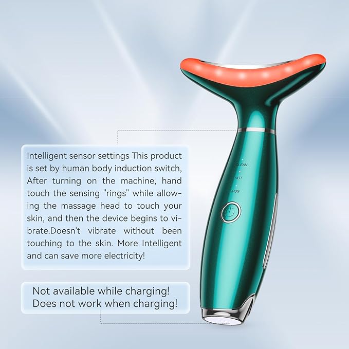 Neck Face Massager, 3-in-1 Portable Facial Massager (Green)