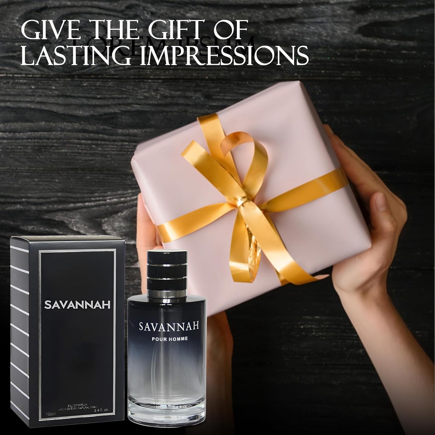 Men's Cologne SAVANNAH Bold Scent Eau de Toilette,3.4 Fl Oz Perfume for Men Every Day Used