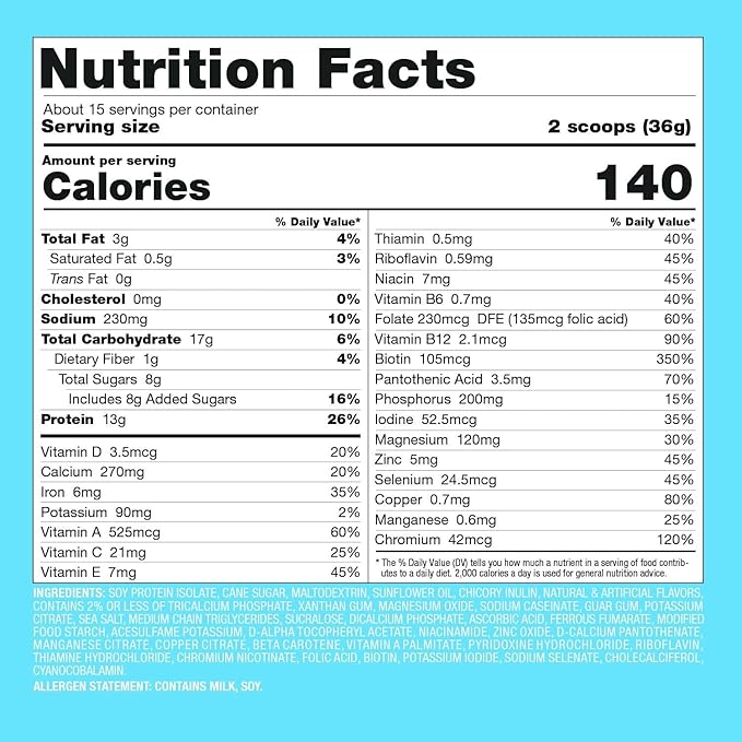 Naturade Total Soy Protein Powder 13g Protein 140Cal per (15 Servings)
