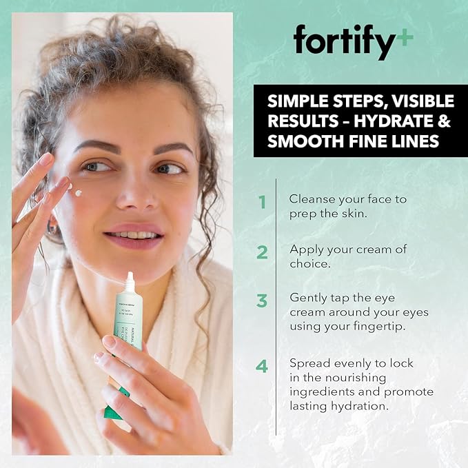 Fortify 9-in-1 Natural Skincare Eye Cream โ Anti-Aging Under Eye Cream for Dark Circles, Puffiness & Bags Under Eyes โ 30ML