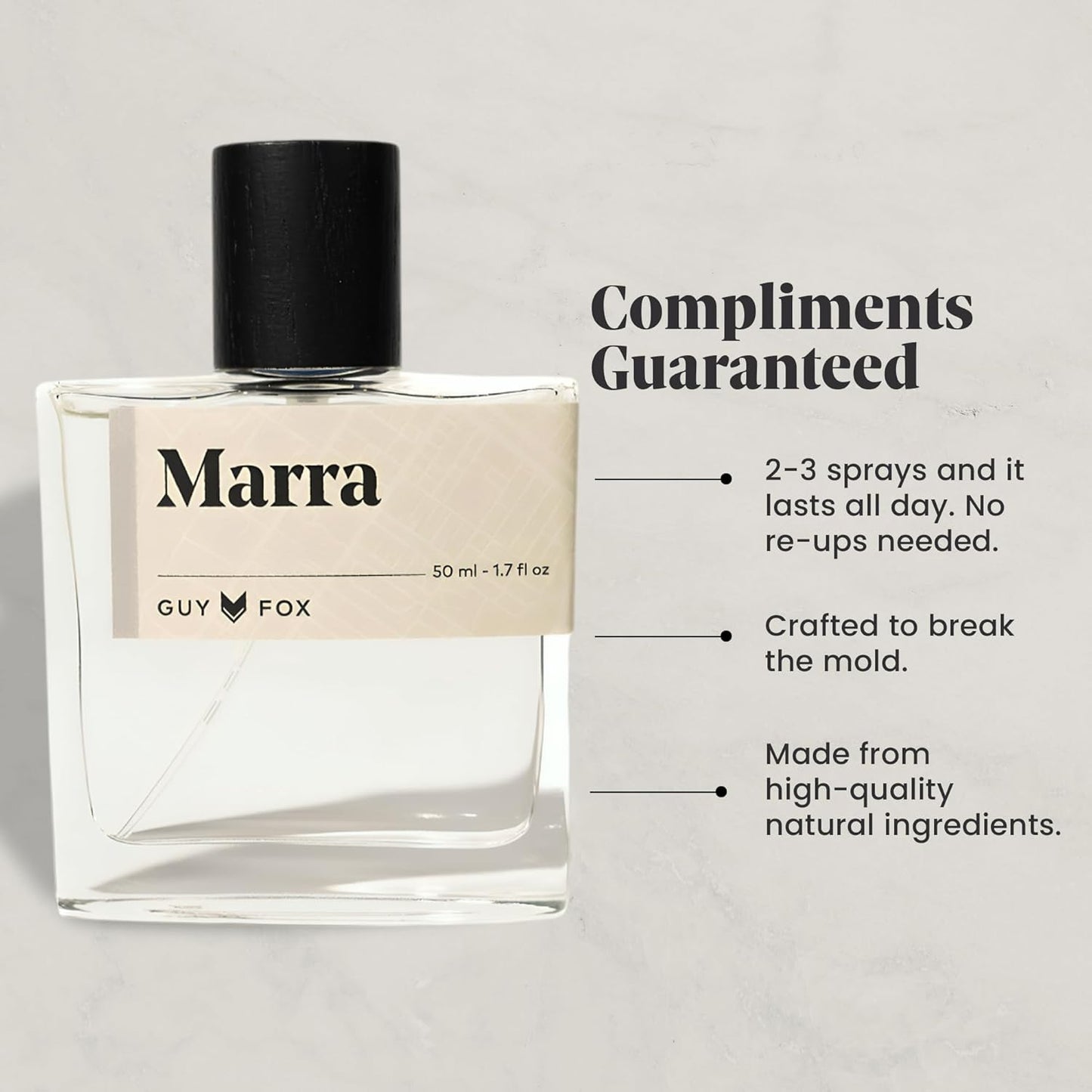 GUY FOX - Marra - Cologne For Men | Bergamot, Black Pepper, Rosemary | Fresh, Citrus Men's Cologne | Men's Fragrance | 1.7 Fl Oz