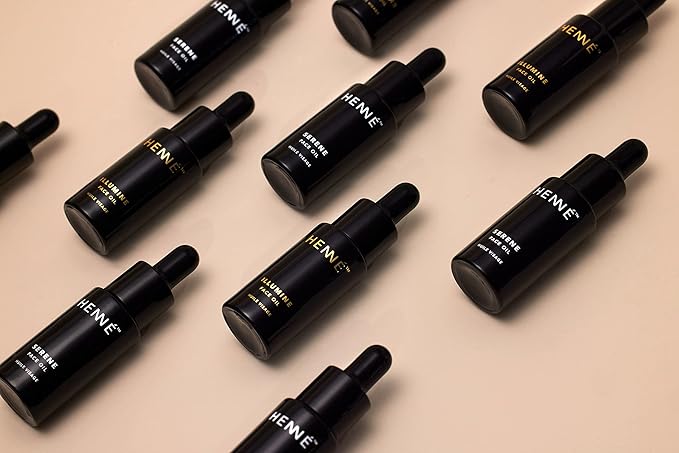 Henné Organics Serene Face Oil - Balancing & Non-comedogenic for Sensitive Skin - Vegan (Travel size, 0.35 fl oz)