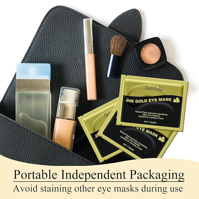 Under Eye Patches(24K Gold 15 Pairs), Gel Eye Mask for Reduce Dark Circles, Puffy Eyes,Undereye Bags, Wrinkles,-with Hyaluronic Acid & Collagen,Eye Treatment Skin Care for Men & Women Gift