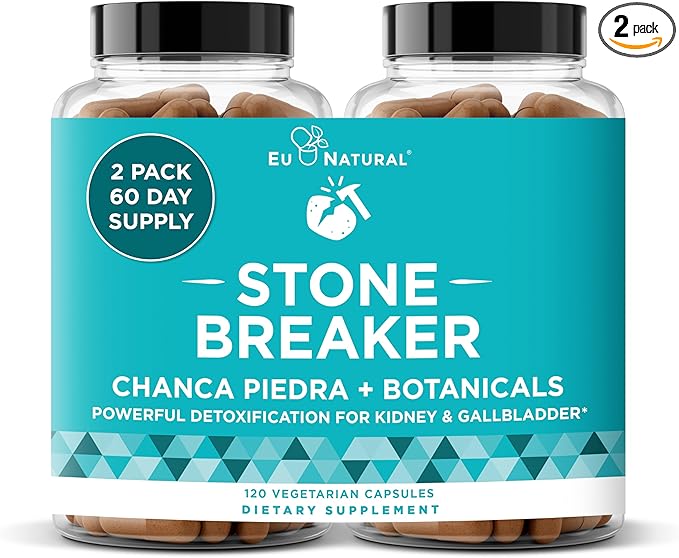 Chanca Piedra Stone Breaker – Natural Dissolver, Kidney Cleanse & Gallbladder Supplement – Detoxify Urinary Tract, Flush Impurities, Clear System – 120 Vegan Soft Capsules