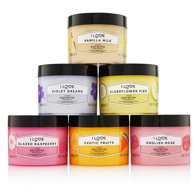 I Love Violet Dreams Scented Body Butter - Hydrating Body Butter for Dry Skin - Vitamin E and Aloe Vera - Shea Butter and Coconut Oil - 10.1 oz