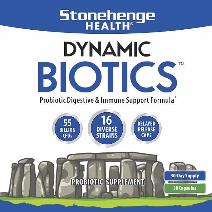 Stonehenge Health Probiotics 55 Billion CFU 16 Strains,