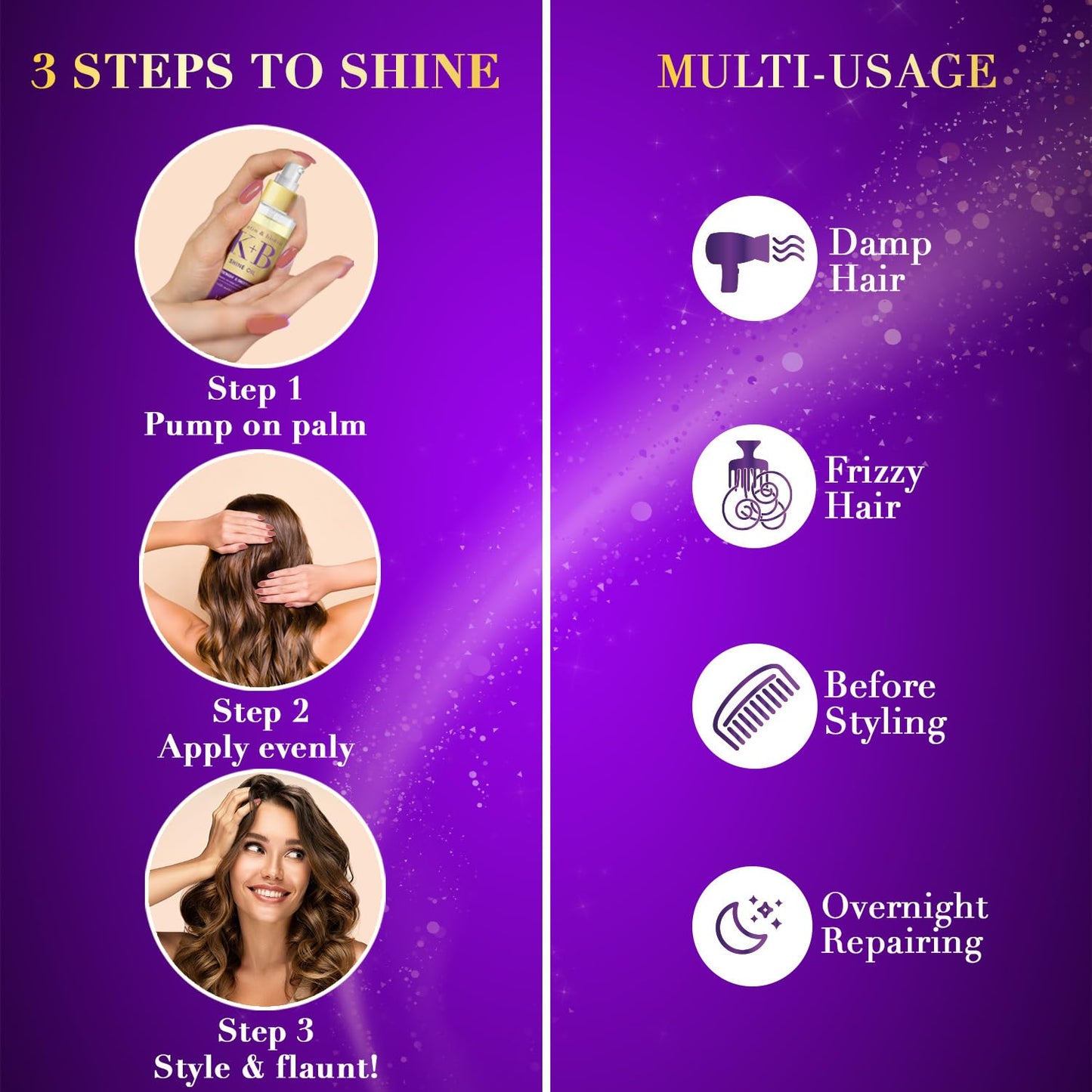 Livon Keratin & Biotin Smoothing Serum Oil |For Stronger & Smoother Hair | Enriched with Multi Vitamins | Sulphate & Paraben Free | Lightweight & Non Greasy | 3.3 fl. Oz