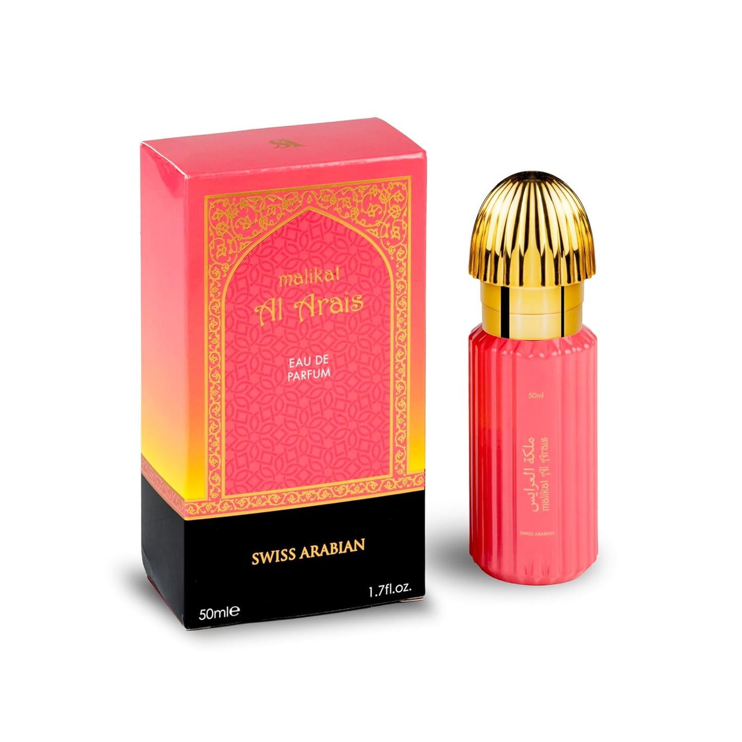 Swiss Arabian Malikat Al Arais - Perfume for Women and Men - Fruity Floral Top Notes of Raspberry, Apple, Violet, and Orange Blossom - 1.7 oz