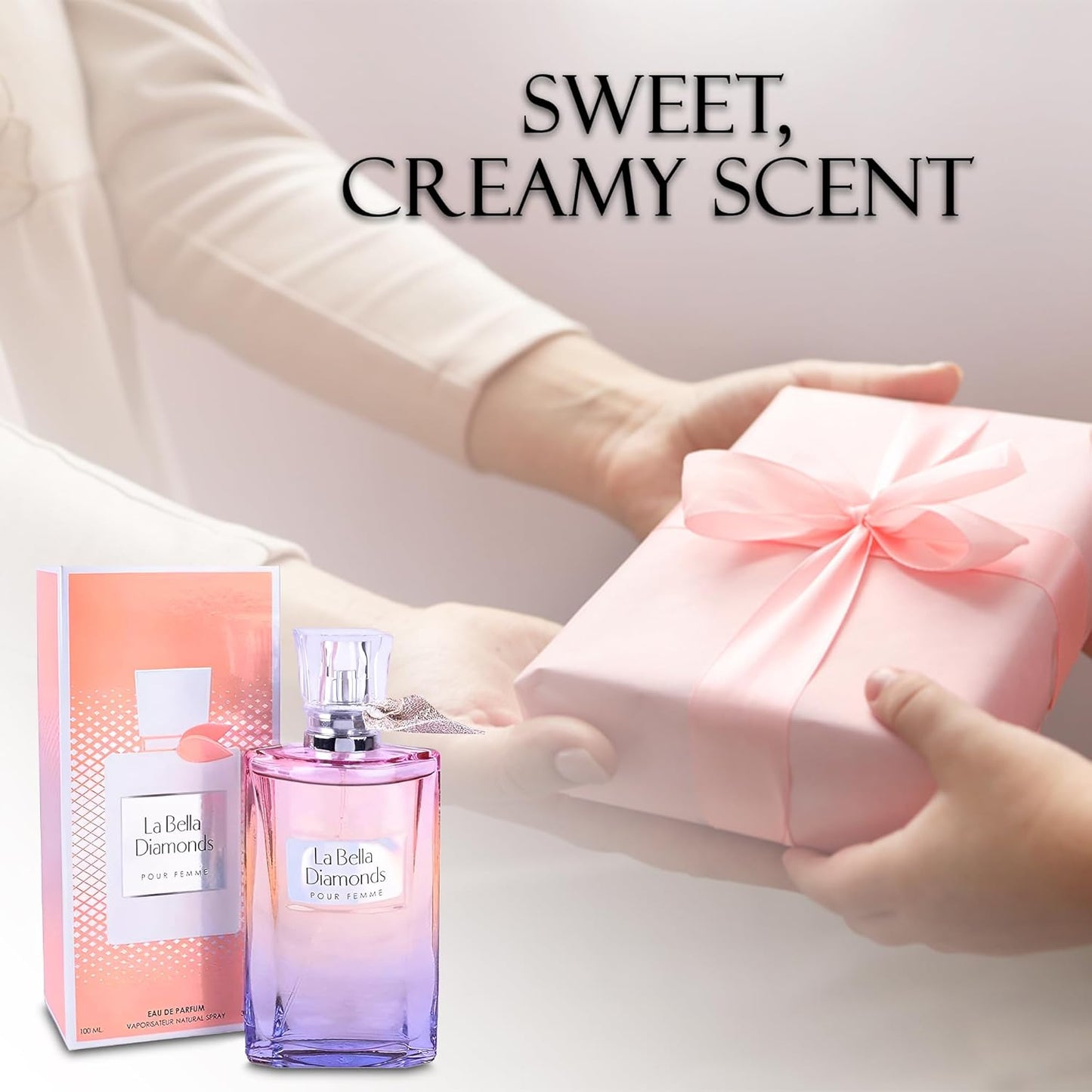 La Bella Diamond Women's Perfume, Gift for Her, Fragrance Gift for Women, Eau De Parfum Spray, Floral & Sweet Scent Beautiful Bottle 100ML for Work Days(3 Pack)