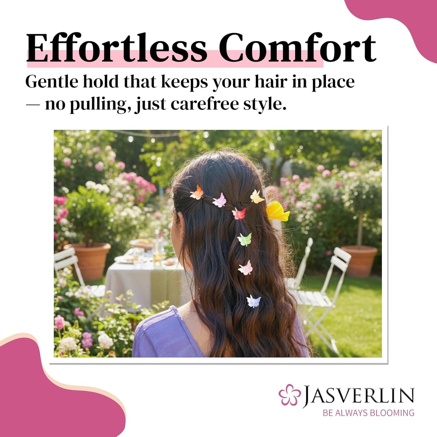 Mini Butterfly Hair Clips 50 Pcs, Cute Small Y2k Girls Accessories, Tiny Claw Clips 90s for Women Kids Thin Hair, 10 Assorted Rave Rainbow Colors (Matte Gradient)