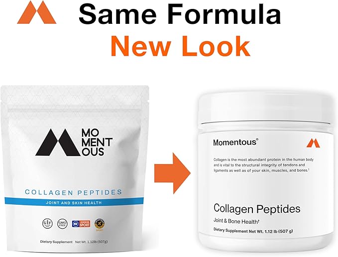 Momentous Grass Fed Collagen Peptides Powder (30 Servings)
