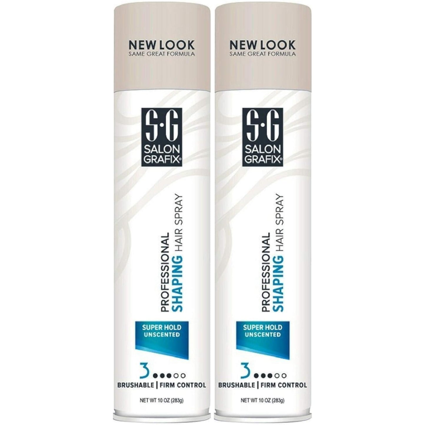 Salon Grafix Shaping Hair Spray Super Hold Unscented 10 oz (Value Pack of 2), Packaging May Vary