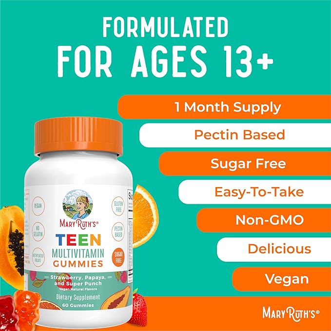 MaryRuth Organics Multivitamin for Teens 13+ | 60 Count