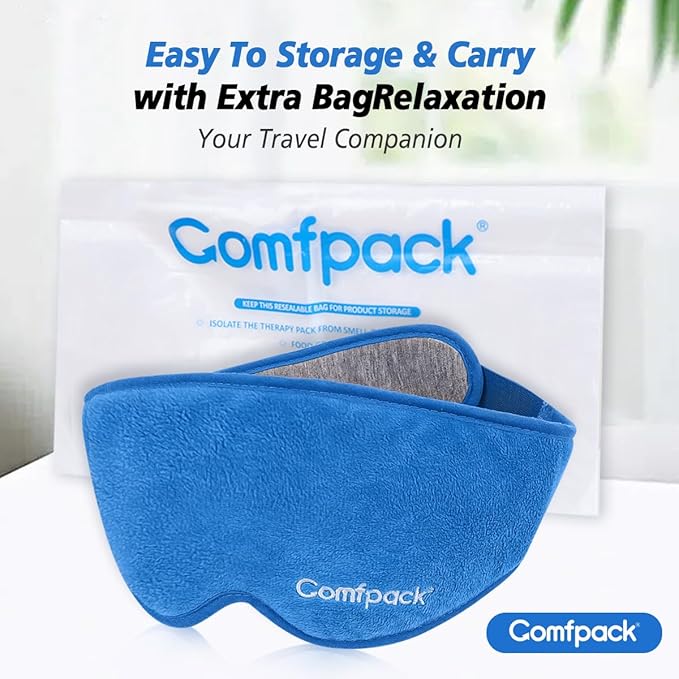 Eye Mask for Dry Eyes, Microwave Warm Compress for Eyes with Washable Cover, Remove Styes, Chalazion Therapy Heating Pad Hot Compress, Moist Heat Mask for Blepharitis, Tired