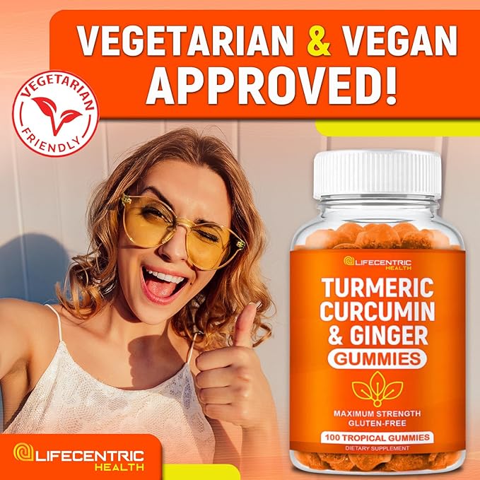 Biotin & Turmeric Vegan Gummies Combo | Max Strength Hair Growth, Skin Health, and Overall Wellness | 10000mcg Biotin & 95% Standardized Turmeric Curcumin | Natural, Non-GMO and Gluten-Free Supplement