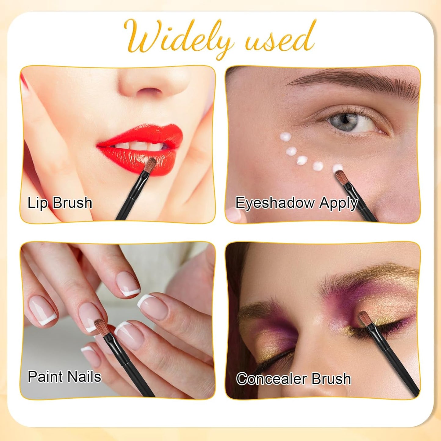 50 Pcs Lip Applicators Disposable, Black Lipstick Lip Gloss Wands Lips Liner Brush Professional Makeup Applicators Kit Portable Eye Shadow Concealer Brushes Beauty Tool Set for Even Application