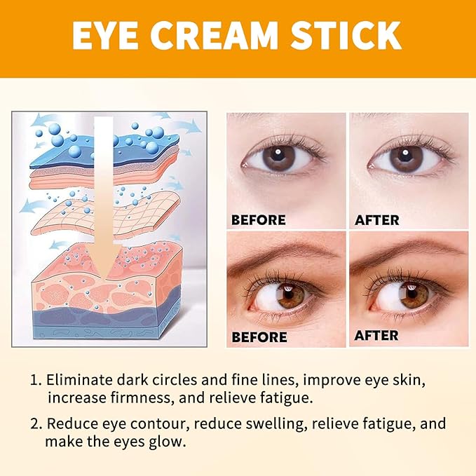 Vitamin C Eye Cream Puffiness Remover Eye Serum Anti-aging & Moisturising Vitamin C Eye Serum Eye Bags Treatment for Men and Women