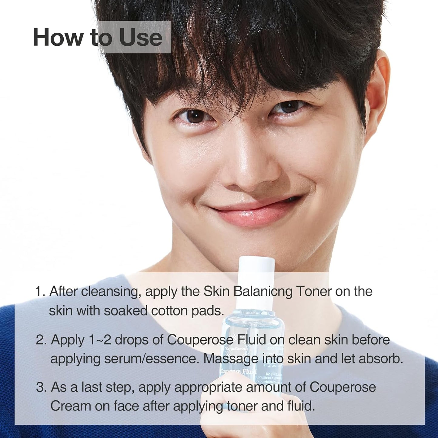 OxygenCeuticals CC Starter Kit – Skin Balancing Toner 30ml + Couperose Fluid 15ml + Couperose Cream 30ml, Redness-Relief & Sensitive Skin Soothing Skincare Set