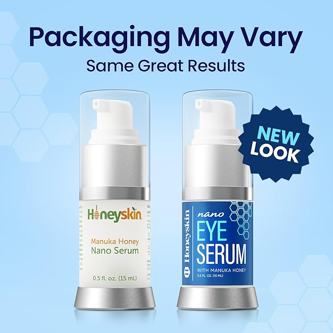 Eye Firm Antioxidant Nano Serum - with Hyaluronic Acid, Manuka Honey and Aloe Vera - Anti Aging and Anti Wrinkle - Spots and Hyperpigmentation Treatment (0.5oz)