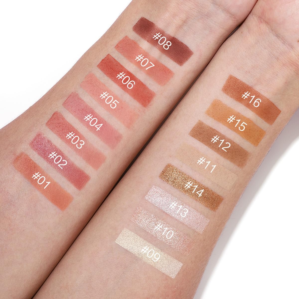 16 Color Contour Palette Makeup with 2 Brushes - Blush Highlighter Bronzer All-in-One Makeup Palette Contour Set - Face Cosmetics Gift, Holiday Beauty for Women (SET2)