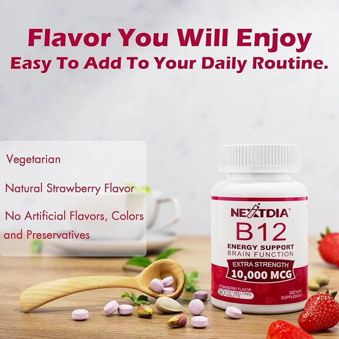 Vitamin B12 Sublingual, B12 Vitamins 10,000 B12 Support 180 Fast