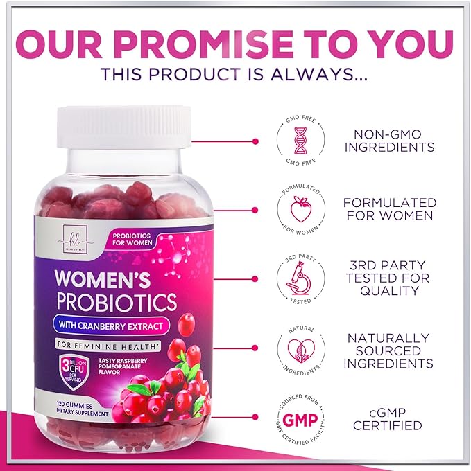 Women's Probiotic - Probiotics for Women 3 Billion 120 Gummies