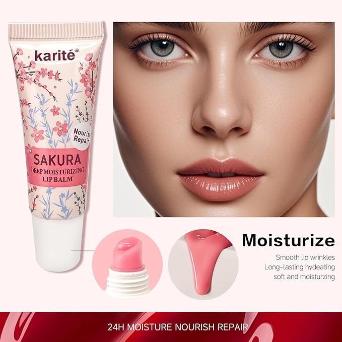 Lip Balm with Floral Fragrance - Enchanting Roses, Fragrant Lavender & Elegant Plum Blossoms - Perfect Stocking Stuffers for Women & Birthday Gifts for Women,100% natural lipstick